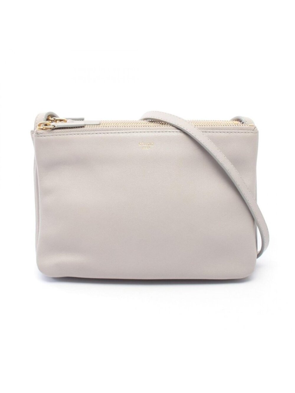 Celine Shoulder Bag Trio Small Gray Leather